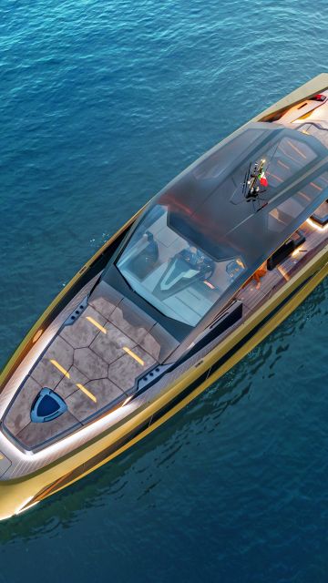 Tecnomar for Lamborghini 63, Luxury yacht, Superyacht, Motor yacht, 2021, 5K