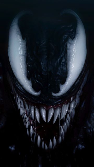 Venom, Marvel's Spider-Man 2, 2023 Games, PlayStation 5, Marvel Superheroes, Marvel Comics, Dark background