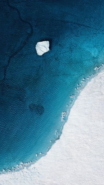 Beach, Aesthetic, Mi Pad 5 Pro, Aerial view, Drone photo, Seashore, Winter, Iceberg, Polar Regions, Stock