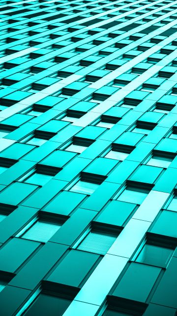 Modern, Office building, Glass building, Teal, Turquoise