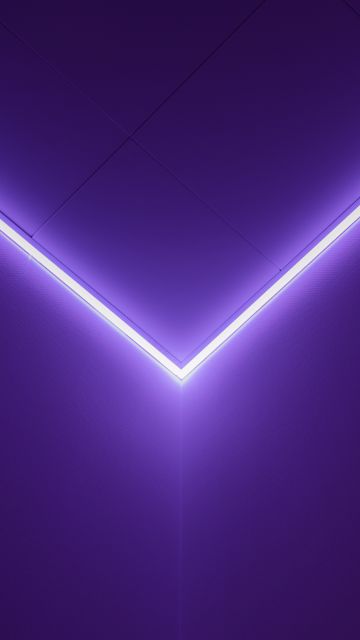 Purple light, Geometric, Glowing lines, Minimalist, 5K
