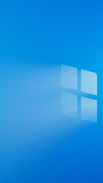Windows logo, Windows 11, Blue background, Minimalist