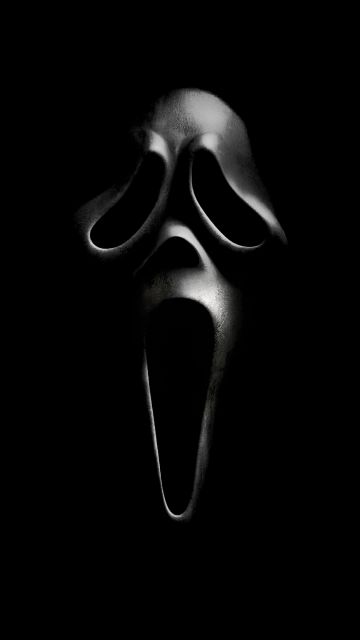 Ghostface, AMOLED, Scream, 2022 Movies, Horror Movies, Thriller, Black background, Scary, Mask