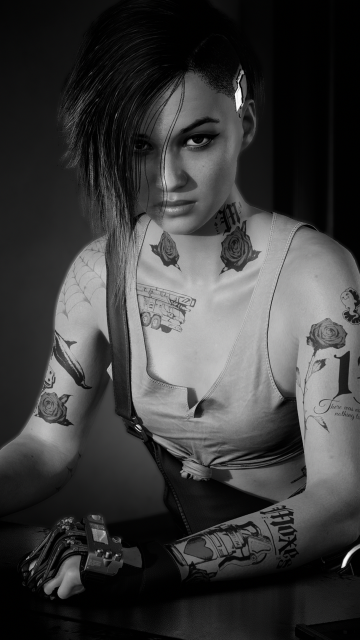 Judy Alvarez, Monochrome, Cyberpunk 2077, Xbox Series X and Series S, PlayStation 4, PlayStation 5, Xbox One, Google Stadia, PC Games, Black and White