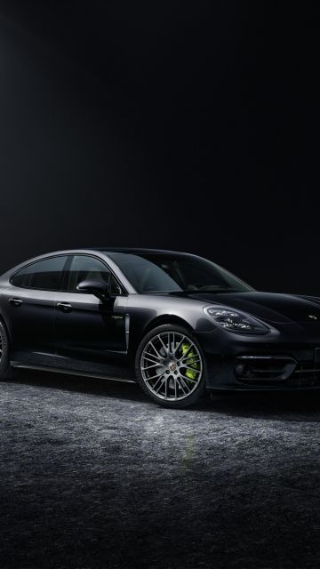 Porsche Panamera 4 E-Hybrid Platinum Edition, 2021, Dark background, Black Edition