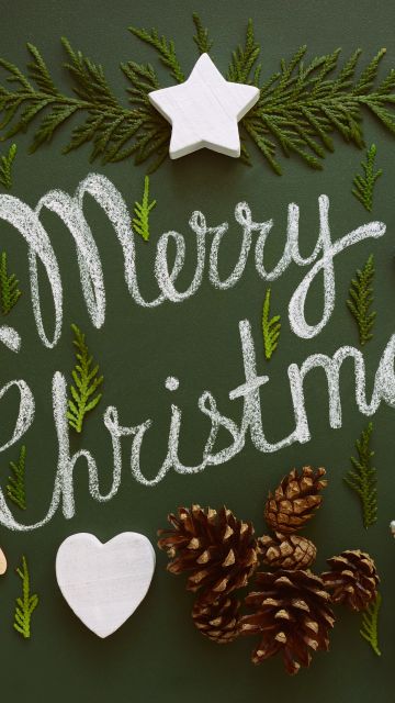 Merry Christmas, 5K, Preppy Christmas, Christmas decoration, Green background, Navidad, Noel