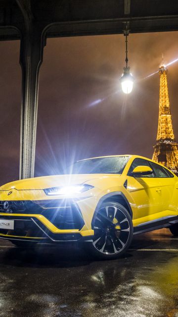 Lamborghini Urus, Anniversary, 2021, Paris, France, Night