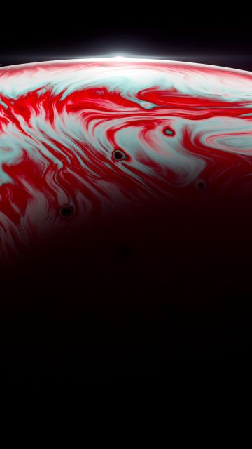 Bubble, Black background, Macro, 3D