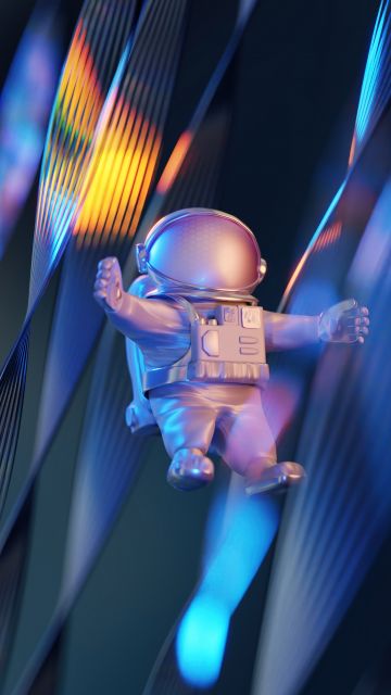 Huawei P50 Pocket, Astronaut, Stock, Abstract background