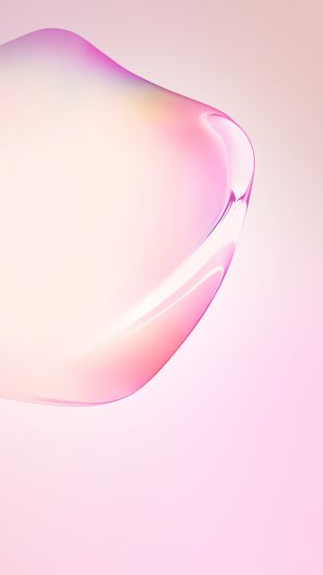 Samsung Galaxy Note10, Pastel pink, Bubble, Pink, Stock, Android 10, Pink background, Light, Pastel background
