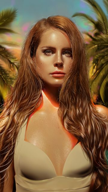 Lana Del Rey, Portrait, American singer, Digital Art
