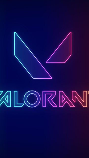 Valorant, PC Games, Gradient background, Neon typography