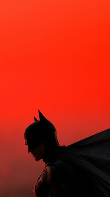 The Batman, 5K, 2022 Movies, DC Comics, Red background