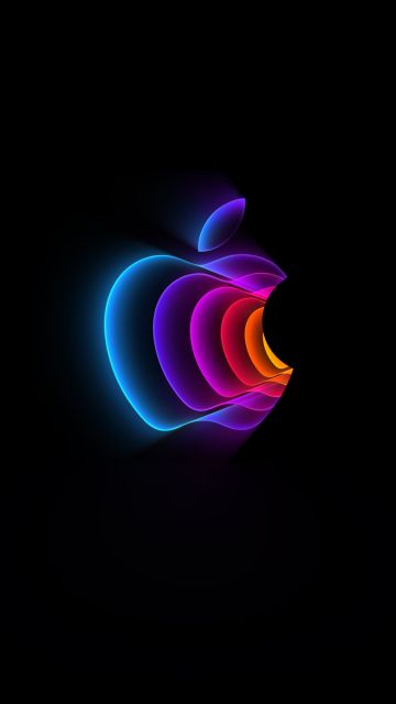 Apple Event 2022, Colorful, Apple logo, Black background, AMOLED, 5K