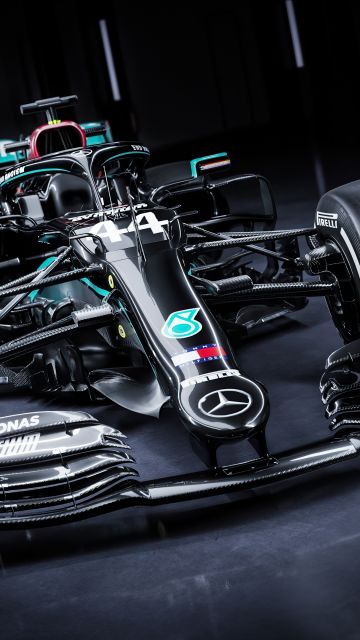 Mercedes-AMG F1 W11 EQ Performance, Race cars, Formula One cars, Formula E racing car, Dark background