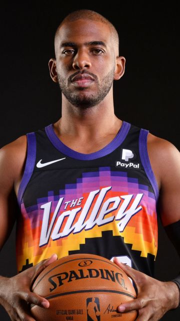 Chris Paul, Basketball player, NBA, Phoenix Suns, Black background