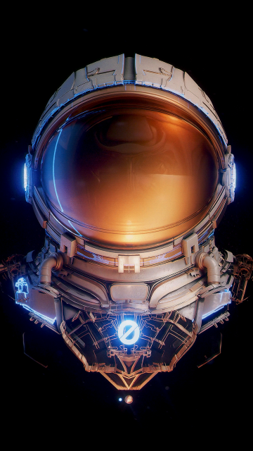 Astronaut, AMOLED, Space suit, Black background