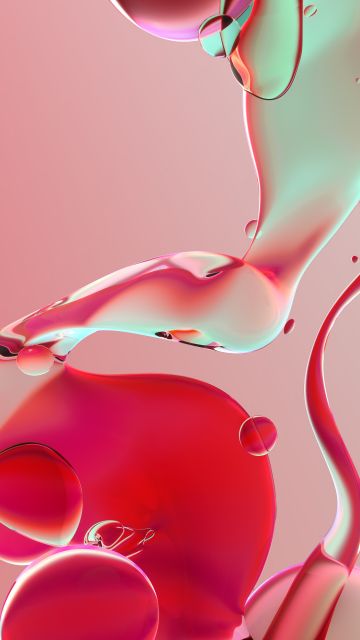 Glossy, Gradient background, Fluidic, Red background