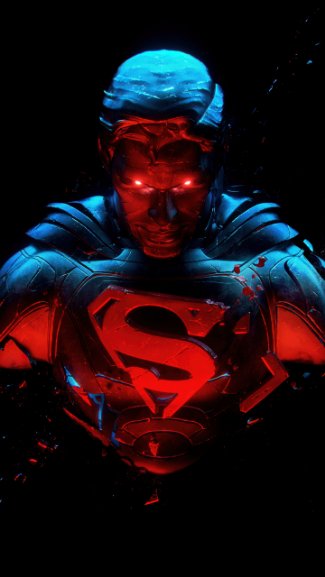 Superman, AMOLED, Man of Steel, Black background, DC Comics, DC Superheroes