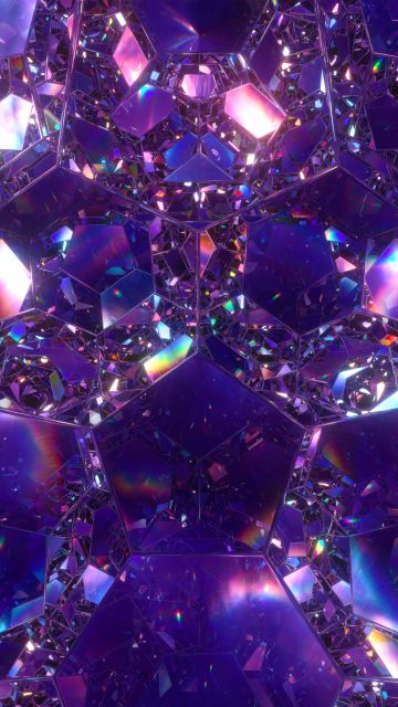 Crystals, Rainbow, Dispersion, Mirror, Symmetric, Glossy, Colorful, Vivid, Symmetry, Psychedelic