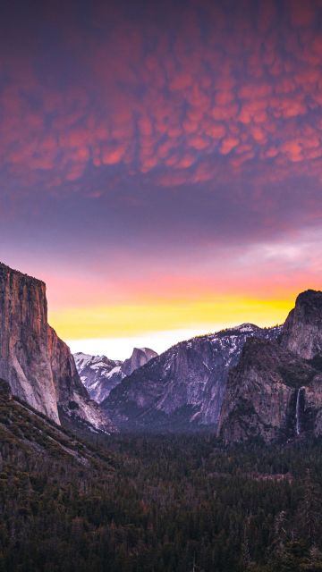 Yosemite National Park, 5K, Yosemite Valley, Landscape, Sunset, Dusk, Forest