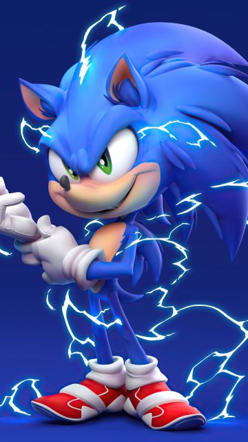 Sonic the Hedgehog, Blue background, 5K