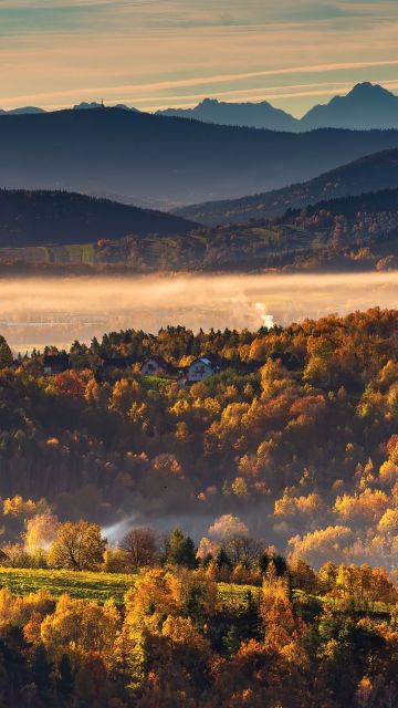 Tatra Mountains, Landscape, Foggy, Morning, Autumn, Scenic, Poland, Europe