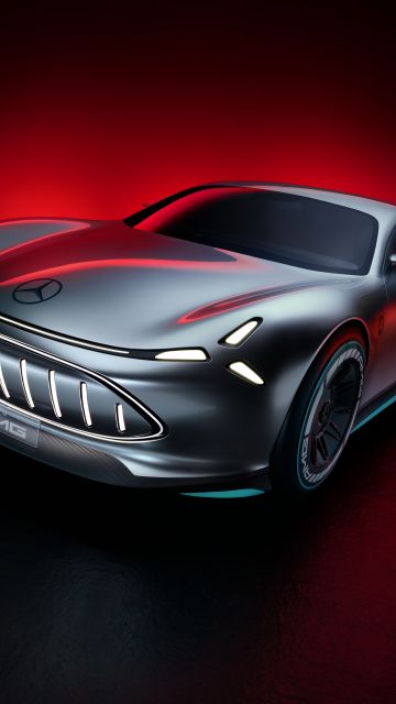 Mercedes-Benz Vision AMG Concept, 5K, Electric cars, 2022, Dark background