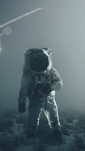 Astronaut, Alone, Fog, Exploration, Moon, Surface, Spacecraft, Satellite, 5K