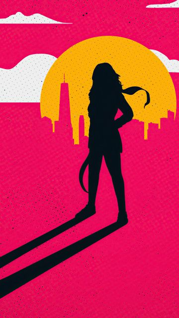 Ms. Marvel, Kamala Khan, Marvel Superheroes, 2022 Series, TV series, Pink background