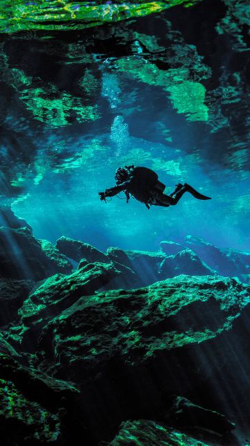 Scuba Diver, Underwater, Under the Sea, Scuba diving, Sun rays