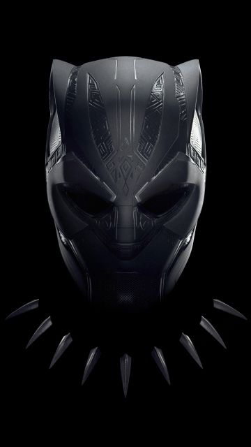 Black Panther, 5K, Black background, Marvel Superheroes, AMOLED