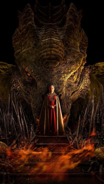 House of the Dragon, Syrax, Rhaenyra Targaryen's dragon, Milly Alcock, Princess Rhaenyra Targaryen, Season 1, 2022 Series