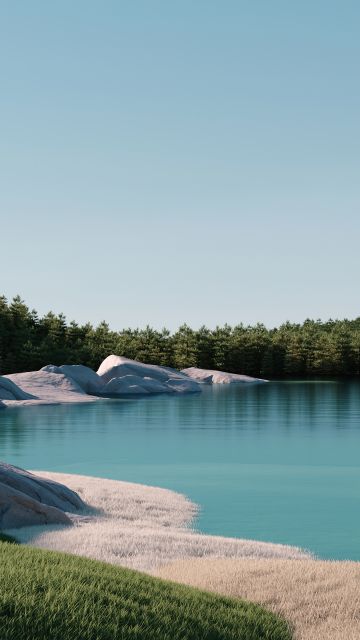 Windows 11, Lake, Landscape, Forest, Daytime