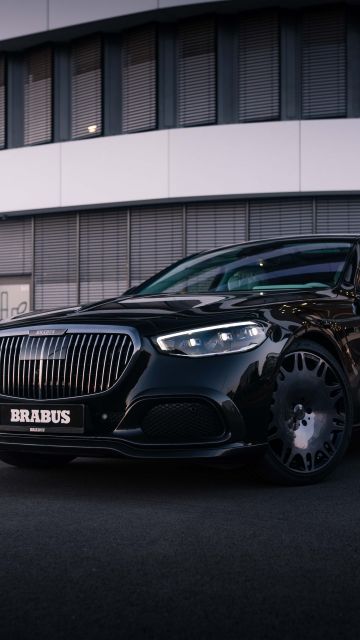 Brabus 600, Mercedes Benz S Class, Black cars, 2022, 5K