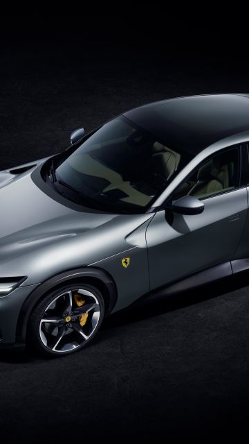 Ferrari Purosangue, 8K, SUV, Dark background, 2022, 5K, 