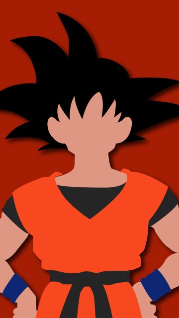 Son Goku, Dragon Ball Z, Faceless, Red background, 5K