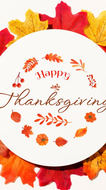Happy Thanksgiving, Fall, Thanksgiving Day, Autumn leaves, White background