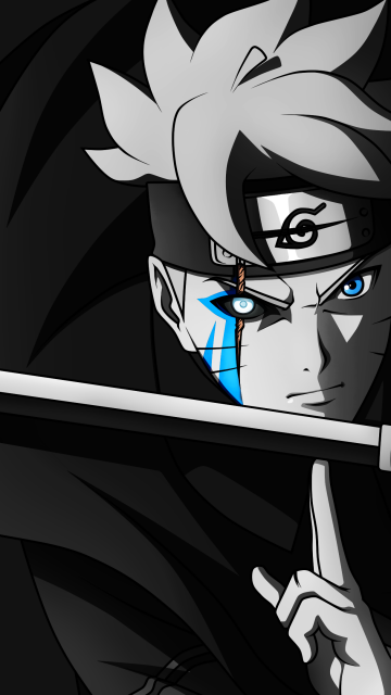 Boruto Uzumaki, Naruto, Dark background, Katana