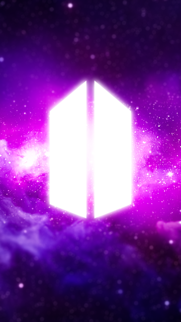 BTS Army, Purple nebula, Galaxy, Purple background