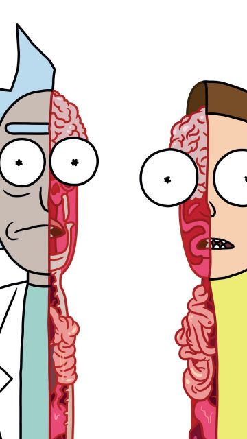 Rick Sanchez, Morty Smith, Rick and Morty, White background, Cartoon