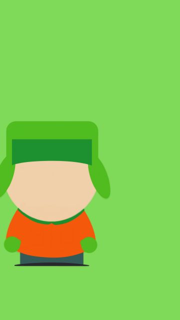 Kyle Broflovski, South Park, Minimalist, Green background, 5K, 8K, Faceless, Simple