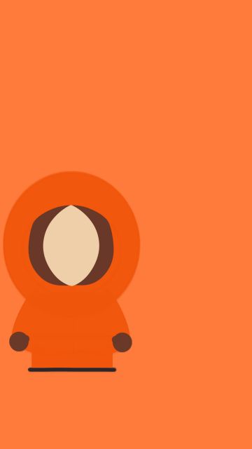 Kenneth McCormick (Kenny), South Park, Minimalist, Orange background, 5K, 8K, Faceless, Simple