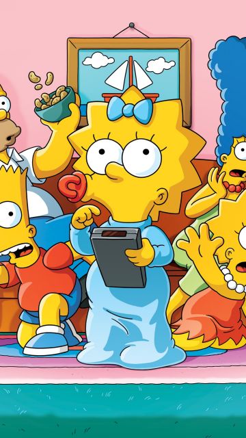 The Simpsons, TV series, Simpson family, Homer Simpson, Marge Simpson, Bart Simpson, Lisa Simpson, Maggie Simpson, Cartoon