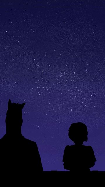 BoJack Horseman, Diane Nguyen, Silhouette, Night, Netflix series