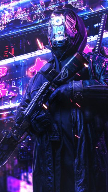 Cyberpunk, Futuristic, Neon background, ASUS ROG, Dystopian