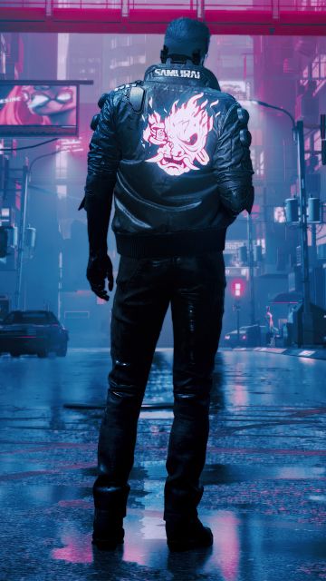 Samurai, Cyberpunk 2077, Leather jacket