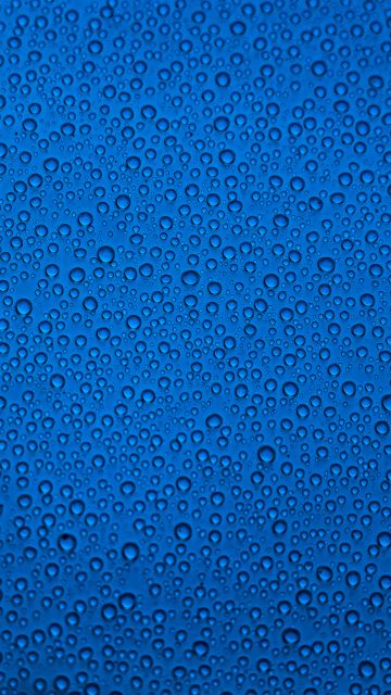 Water droplets, Blue background