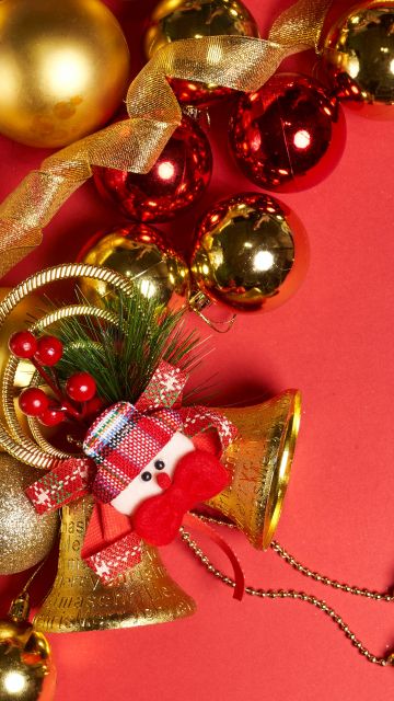 Merry Xmas, Christmas decoration, Christmas balls, 5K, Christmas Bells, Navidad, Noel