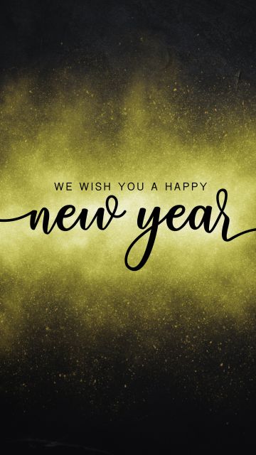 Happy New Year, 5K, New Year wishes, New year greetings, Dark background